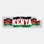 Kenya Waving Flag Bumper Sticker