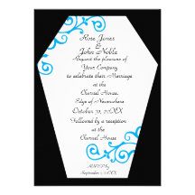 Keranda Ivory (Cyan) Wedding Invitation