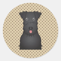 Kerry Blue Terrier Cartoon Sticker
