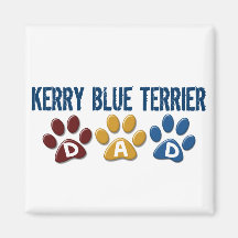 KERRY BLUE TERRIER Dad Paw Print 1 Magnet