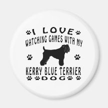 Kerry Blue Terrier designs Refrigerator Magnets