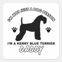KERRY BLUE TERRIER dog daddy designs Sticker
