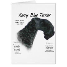 Kerry Blue Terrier History Design Card