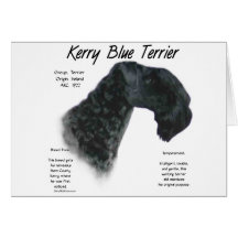 Kerry Blue Terrier History Design Card