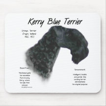 Kerry Blue Terrier History Design Mousepad