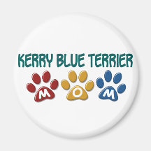 KERRY BLUE TERRIER Mom Paw Print 1 Magnets