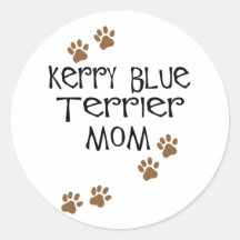 Kerry Blue Terrier Mom Stickers