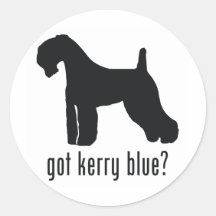 Kerry Blue Terrier Round Sticker