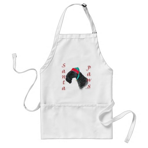 Kerry Blue Terrier Santa Paws Apron