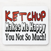 Ketchup heureux tapis de souris