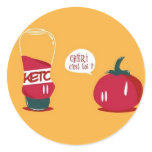Ketchup Round Sticker