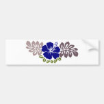 Ketmie et feuille bleus adhésifs pour voiture
