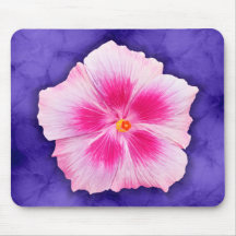 Ketmie rose tapis de souris