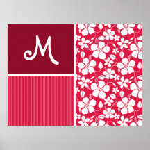 Ketmie tropicale de Fuschia Posters