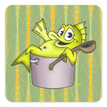 Kettle Of Fish Square Stickers