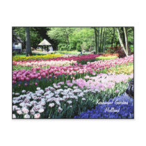 Keukenhof Gardens, Holland, Postcard Template