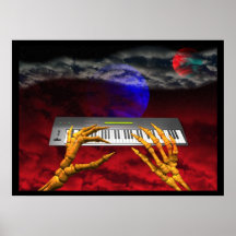 Key Board  playing hands Print