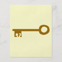 Key. Brown Key on Cream. Custom Flyer