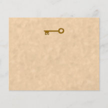 Key. Brown Key on Parchment Effect. Custom Flyer