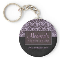 Key Chain Interior Design Damask Purple