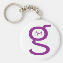 Key Chain with Purple Logo