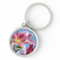 Key chains Floral Pink Lily Flowers