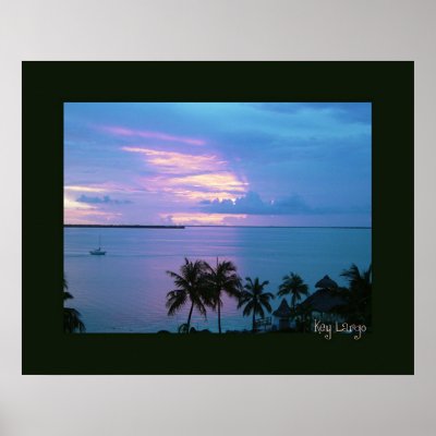 Key Largo in Black Frame Print by picturepizzazz