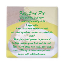 Key Lime Pie Recipe Magnets