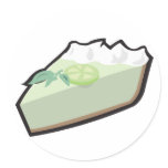 key lime pie round stickers