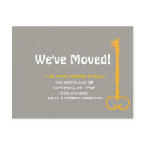 Key moving announcement postcards