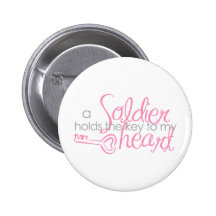 Key to my heart pinback button