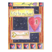 Key to My Heart Post Cards