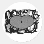Key To My Heart Round Stickers