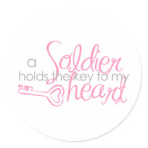 Key to my heart round sticker
