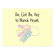Key to Nana's Heart Tshirts and Gifts Postcard