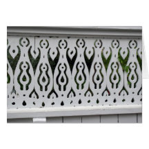 Key West Fence Detail Blank Greeting Cards