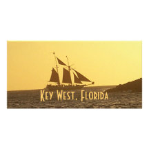 Key West Florida Sailboat Clipper Ship Photo Card