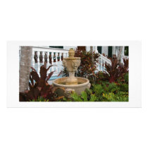 Key West Garden Fountain Photo Card