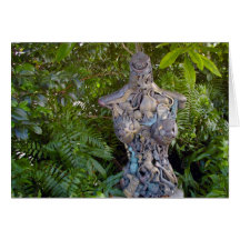 Key West Garden Sculpture Blank Greeting Greeting Cards