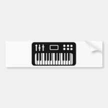 Keyboard piano bumper stickers