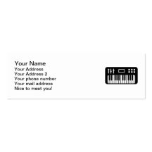 Keyboard piano business card template