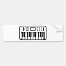 Keyboard piano Instrument Bumper Sticker