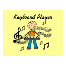Keyboard Player Tshirts and Gifts Postcards