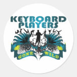 Keyboard Players Gone Wild Round Sticker