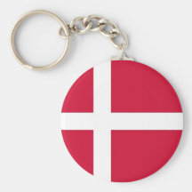 Keychain avec le drapeau du Danemark Porte-clef