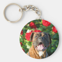 Keychain Brindle de chien de boxeur Porte-clef