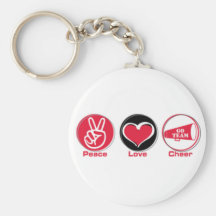 keychain d'acclamation d'amour de paix porte-clefs
