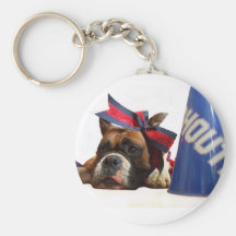 Keychain de boxeur de pom-pom girl porte-clé