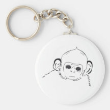 Keychain de singe de bébé porte-clef