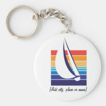 Keychain de Square_Template de couleur de bateau Porte-clés